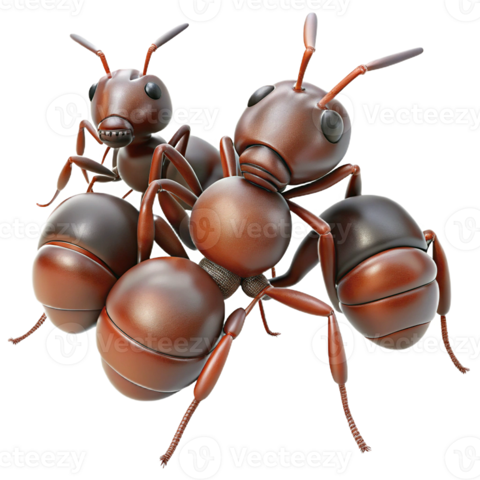 stunning artistic A colony of ants working together, close-up view, natural lighting, documentary style 4K png