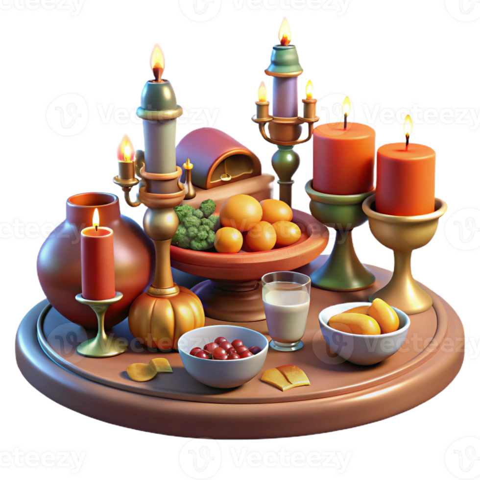 serene rustic A medieval banquet scene with lavish food and drink, rich colors, renaissance painting style, warm candlelight professional png