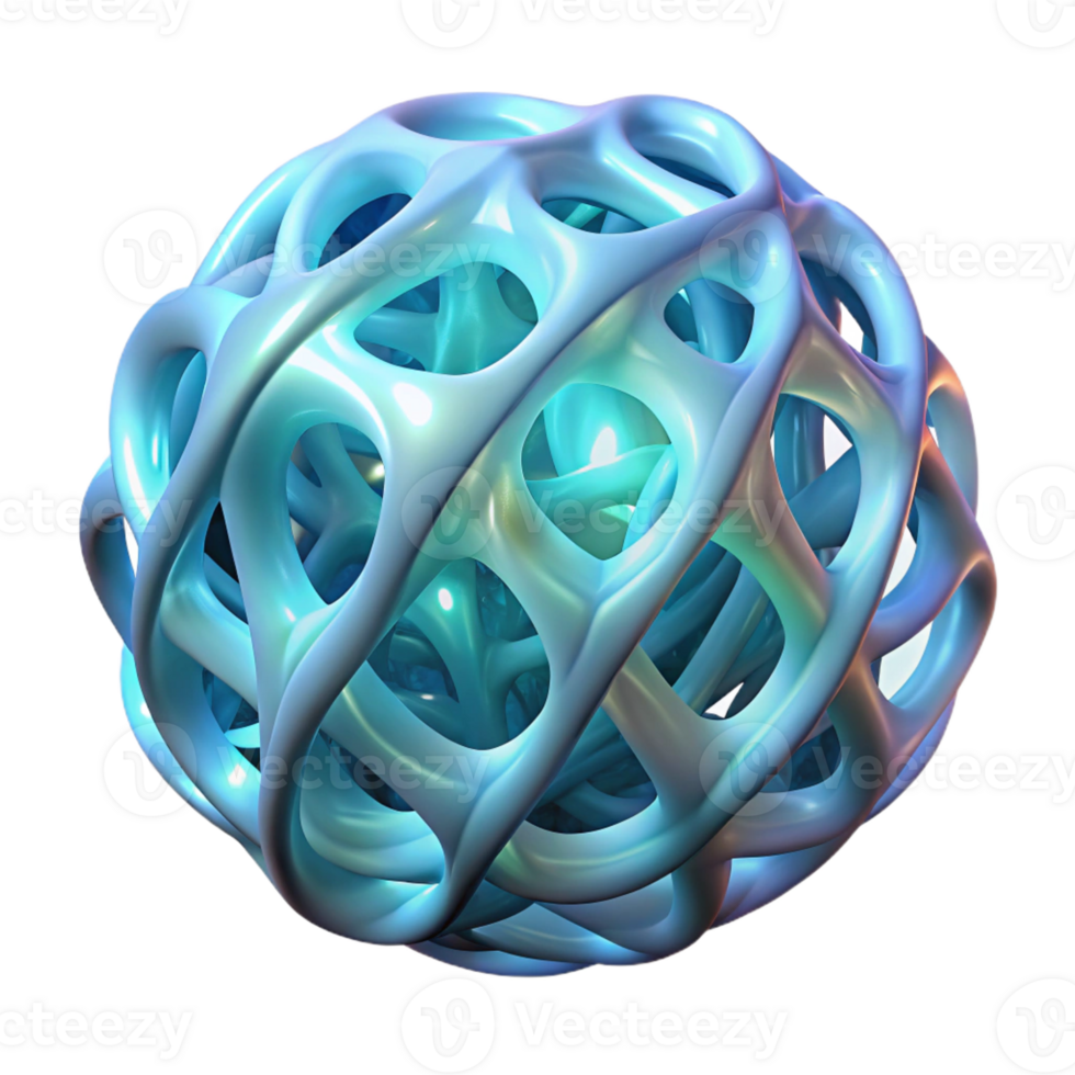 serene abstract A delicate latticework of interwoven, bioluminescent fibers, emitting a soft, ambient glow, in a surreal, organic style high quality png