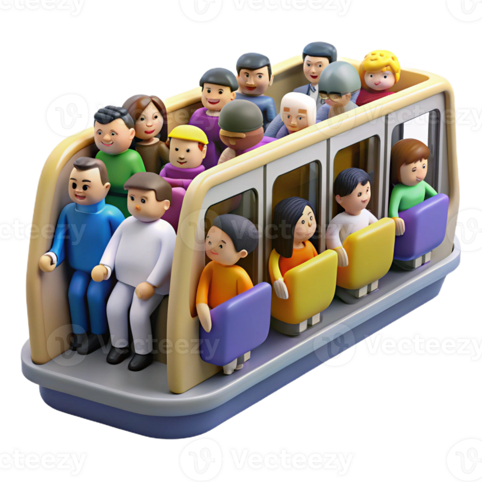 elegant classic A crowded subway car with diverse passengers, candid photography style, fluorescent lighting detailed png