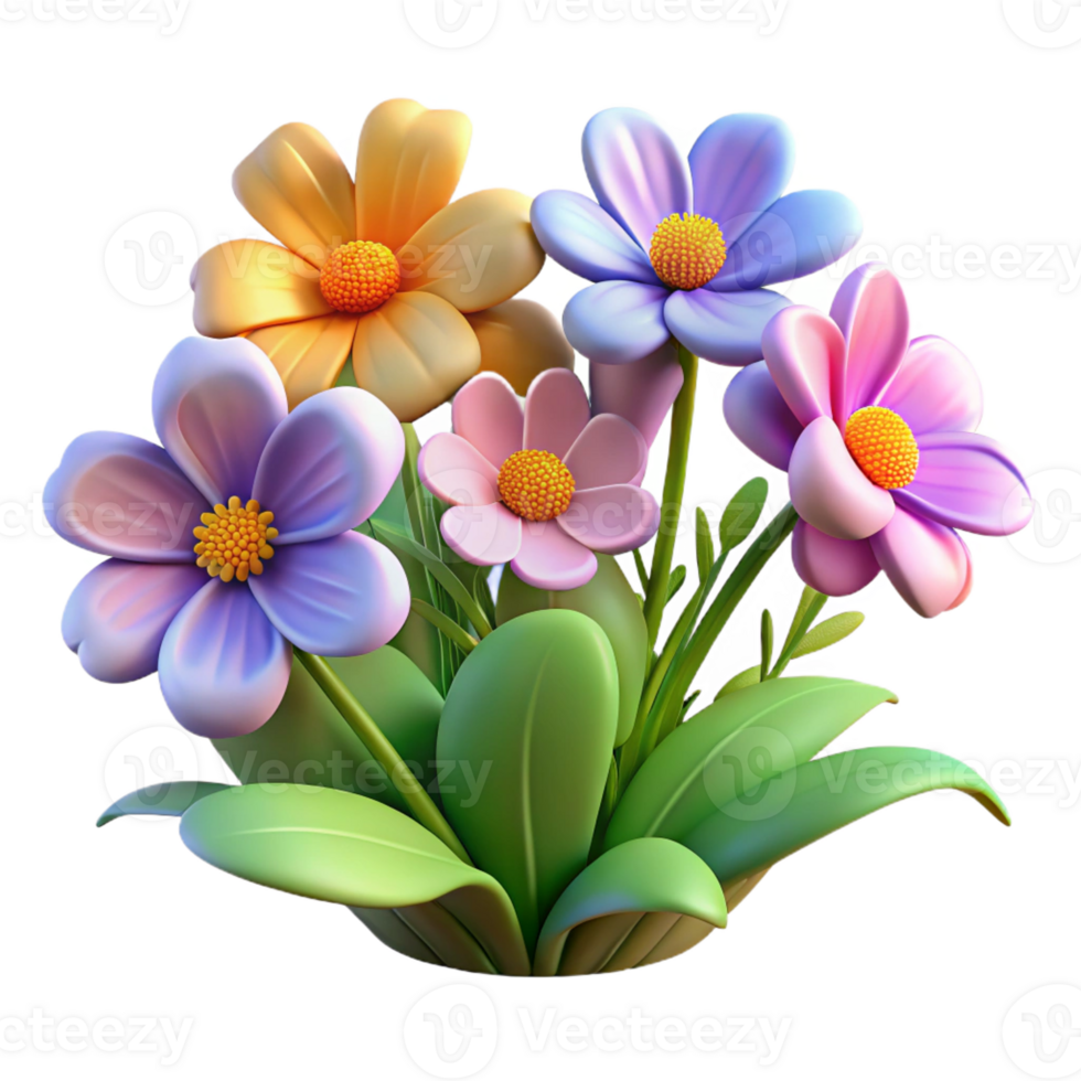 extraordinary modern A cluster of vibrant wildflowers in a meadow, soft diffused light, botanical illustration style premium png