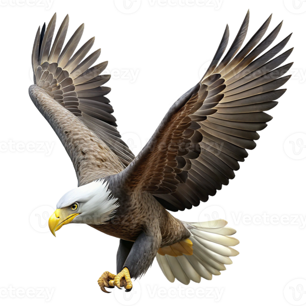 serene classic A bald eagle soaring through the sky, powerful and majestic, photorealistic style, natural lighting original png