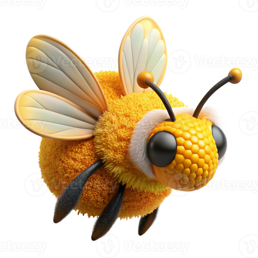 magnificent classic A busy bee collecting nectar from a flower, its fuzzy body covered in pollen, depicted in a close-up, macro photography style professional png