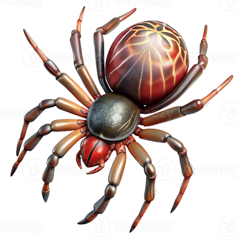 impressive rustic A spider spinning its web, intricate details, macro photography style high quality png