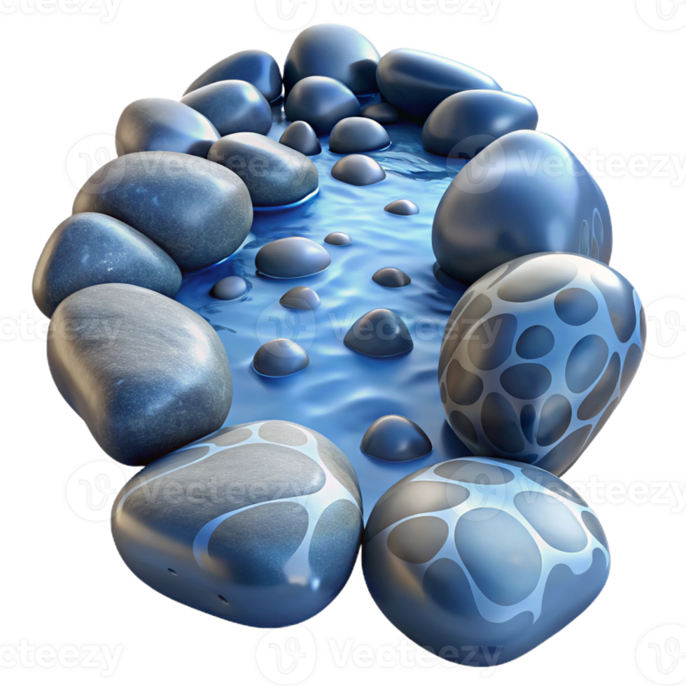 stunning vintage A crystal clear stream flowing over smooth pebbles, dappled sunlight, realistic style 4K png