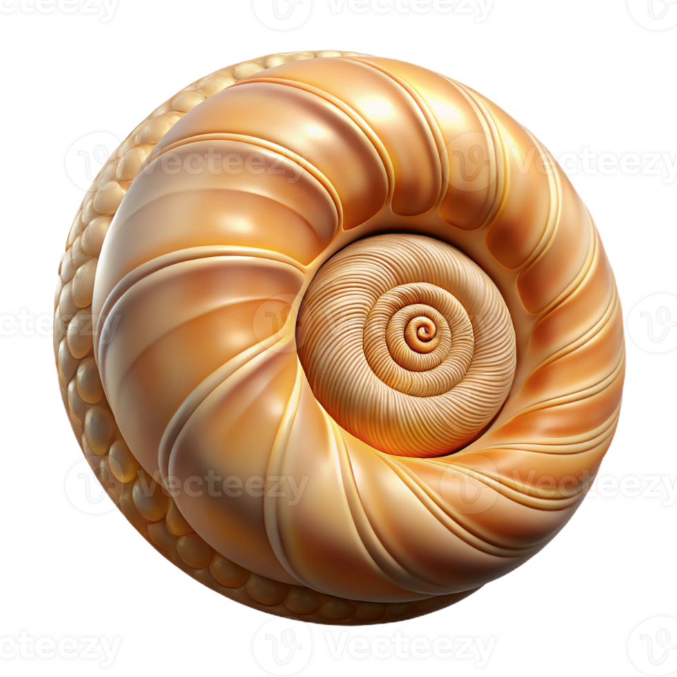 vibrant minimalist A spiral seashell, intricate patterns and textures, warm natural light, macro photography style exclusive png