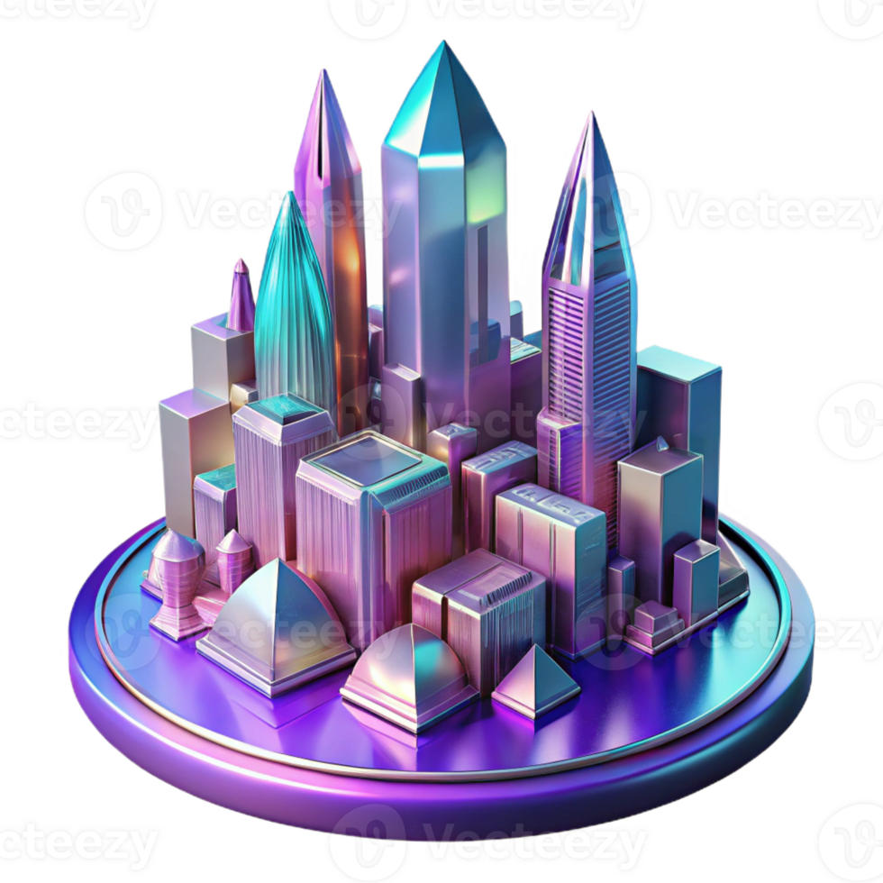 serene contemporary A futuristic cityscape, composed of towering crystalline structures, reflecting the vibrant hues of a nebula in the sky. Art deco style, sharp lines, highly detailed 4K png