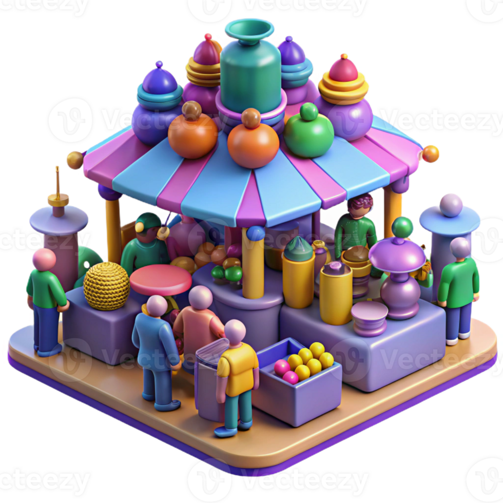beautiful modern A crowded marketplace in a dystopian city, vendors selling strange and exotic goods, vibrant yet unsettling colors, chaotic composition, photorealistic style original png