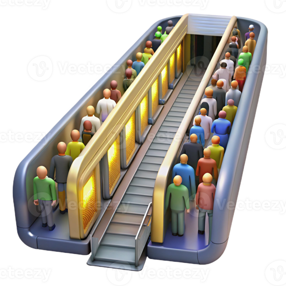 beautiful creative A crowded subway platform during rush hour, harsh fluorescent lighting, gritty realistic style high resolution png
