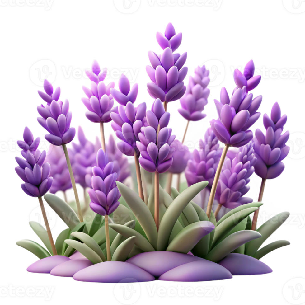 vibrant abstract A field of lavender flowers swaying in the breeze, soft purple hues, Impressionist style high quality png