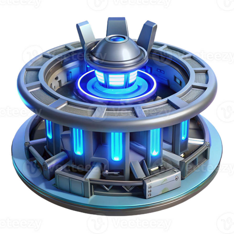 elegant vintage A futuristic space station with rotating sections and glowing blue energy panels, starfield background, cinematic lighting. Sci-fi, space opera, epic scale professional png
