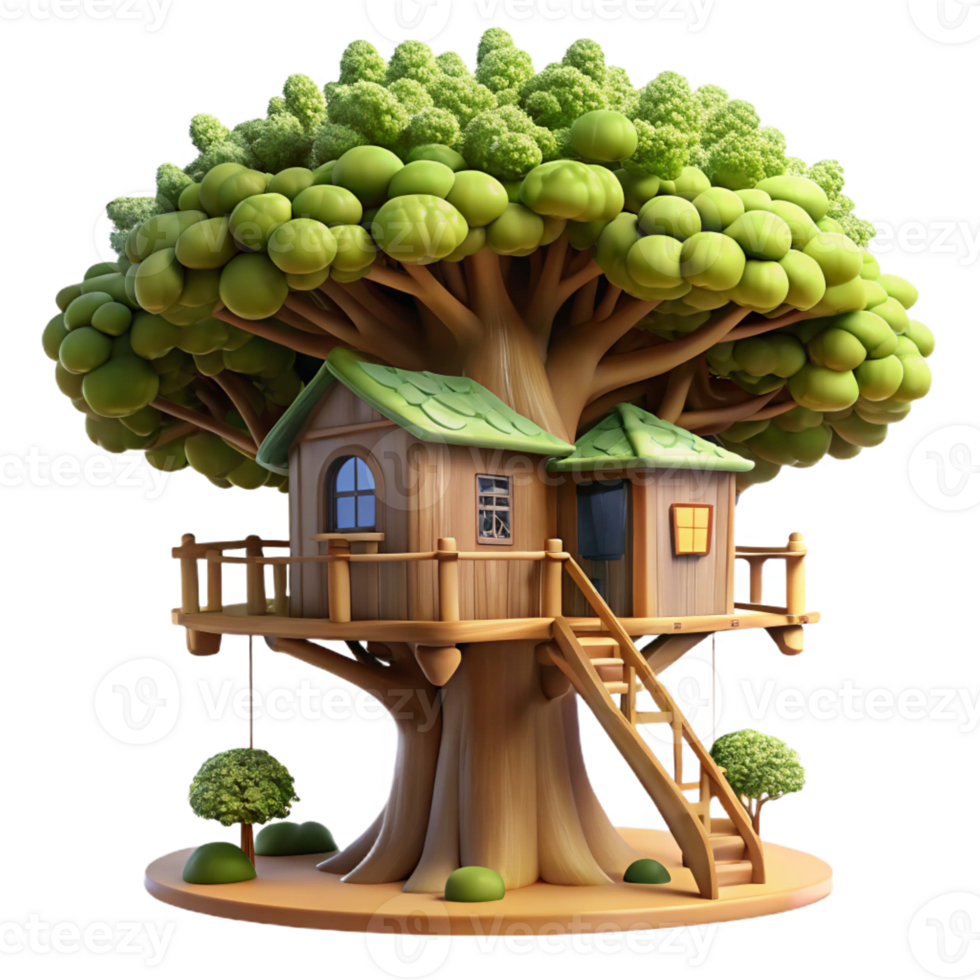 dramatic rustic A treehouse built into a giant sequoia tree, with wooden walkways and balconies, sunlight filtering through the leaves. Fantasy art, nature-inspired, whimsical style genuine png