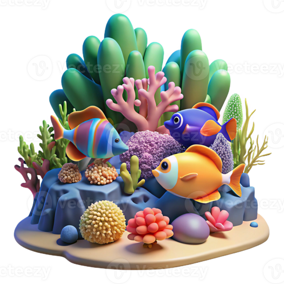 stunning modern A coral reef teeming with colorful fish and marine life, illuminated by underwater sunlight, with a vibrant, underwater photography style original png