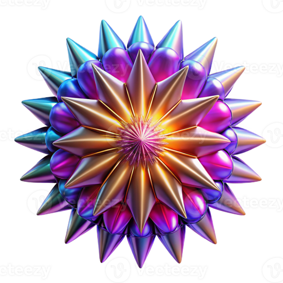 magnificent minimalist A kaleidoscopic explosion of color and light, radiating outwards from a central point genuine png