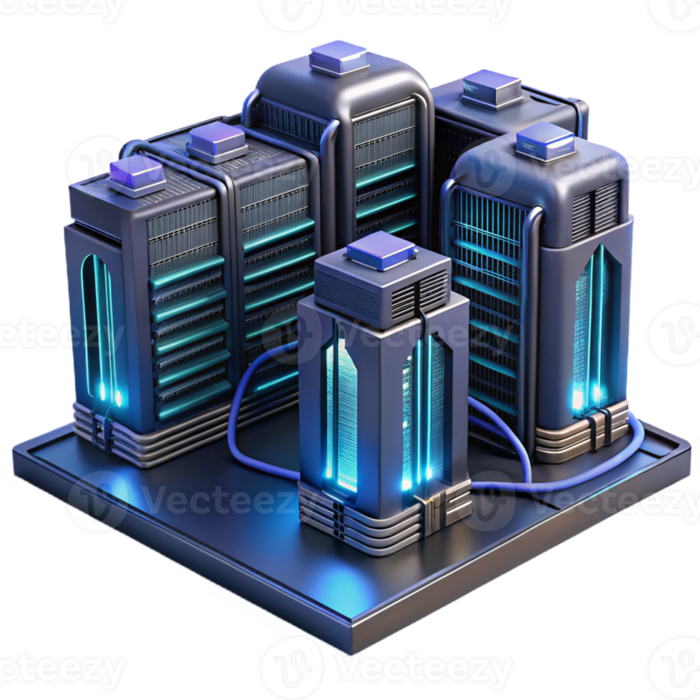 serene classic A futuristic data center with rows of servers and glowing cables, complex and intricate, dark and moody lighting original png