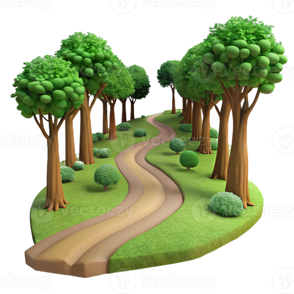 magnificent vintage A winding dirt path through a dense forest, dappled sunlight, realistic style exclusive png