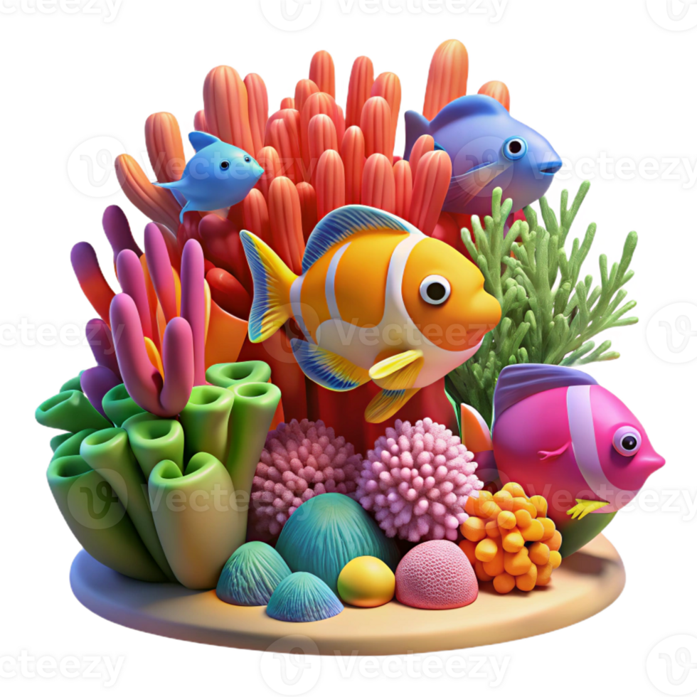 magnificent modern A vibrant coral reef teeming with colorful fish, underwater photography, vibrant colors, realistic style professional png