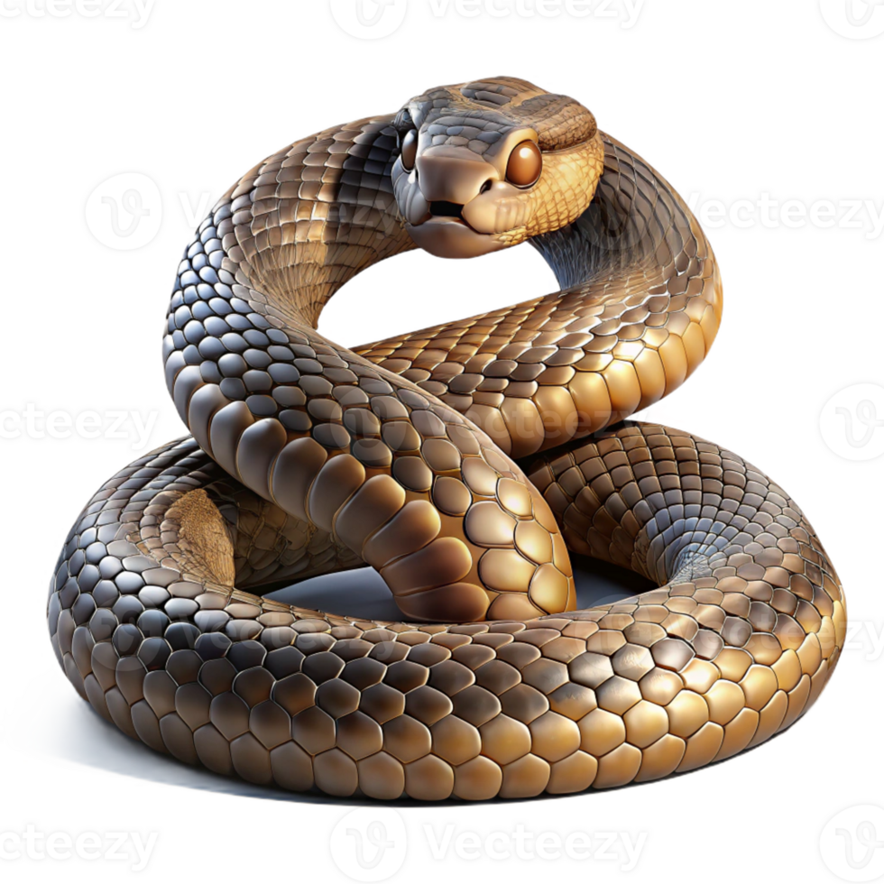 vibrant creative A coiled rattlesnake, detailed scales, dramatic spotlighting, wildlife photography style high quality png