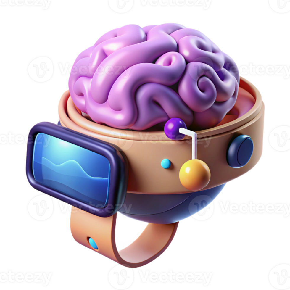 serene classic A brain-computer interface connecting a human mind to a virtual world, surreal, psychedelic style genuine png