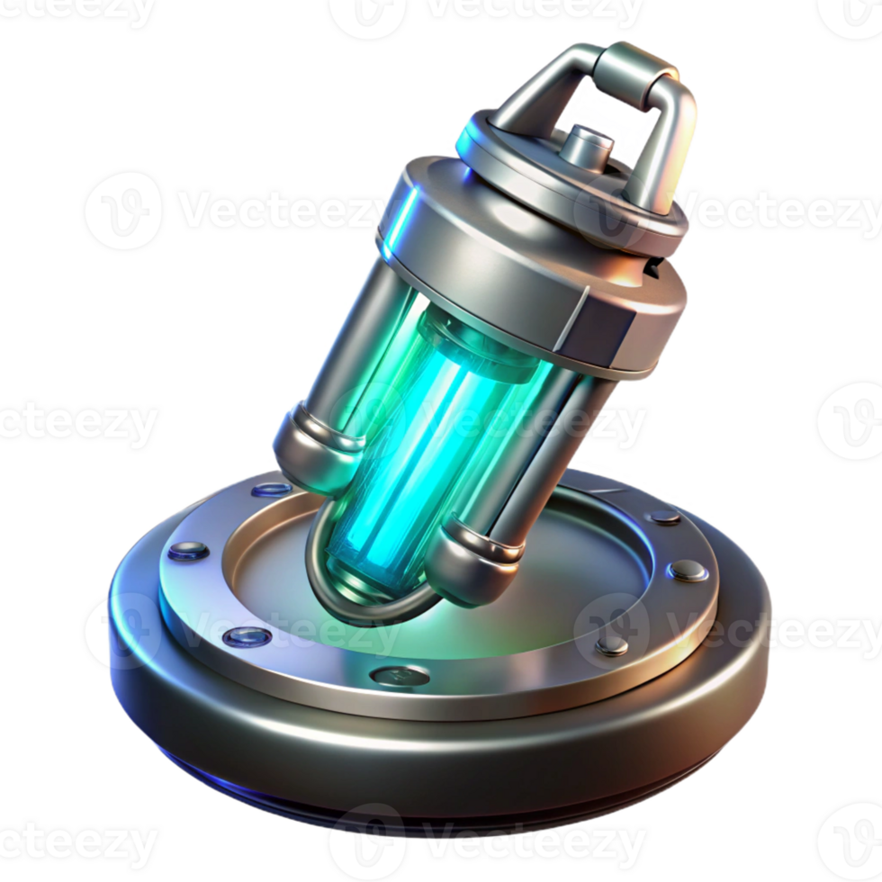 extraordinary traditional A futuristic weapon, pulsing with energy, floats in the center of a sterile laboratory. Sci-fi thriller style, dramatic lighting, metallic reflections genuine png