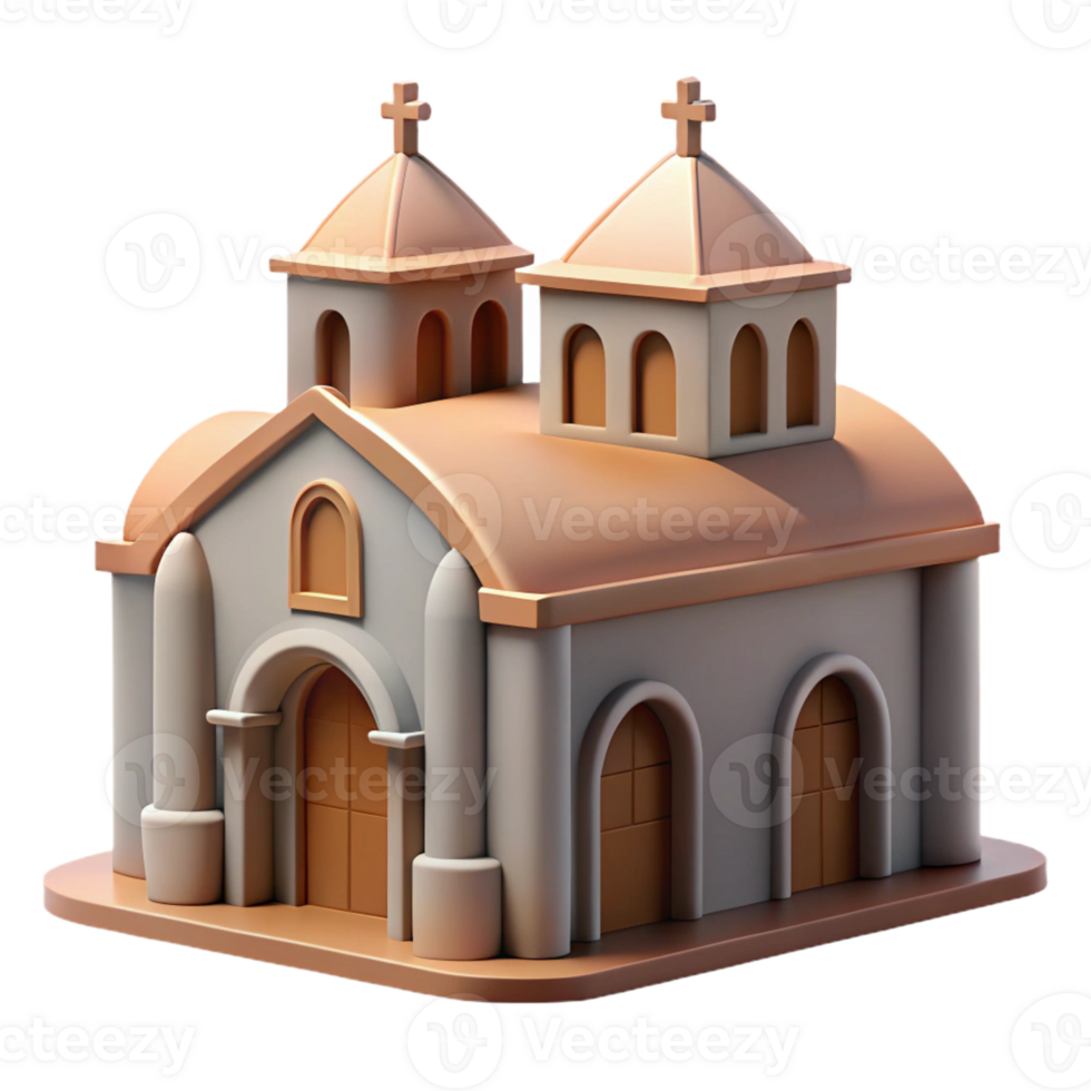 elegant traditional Romanesque church, solid stone construction, rounded arches, soft diffused light, highly detailed, Romanesque style genuine png