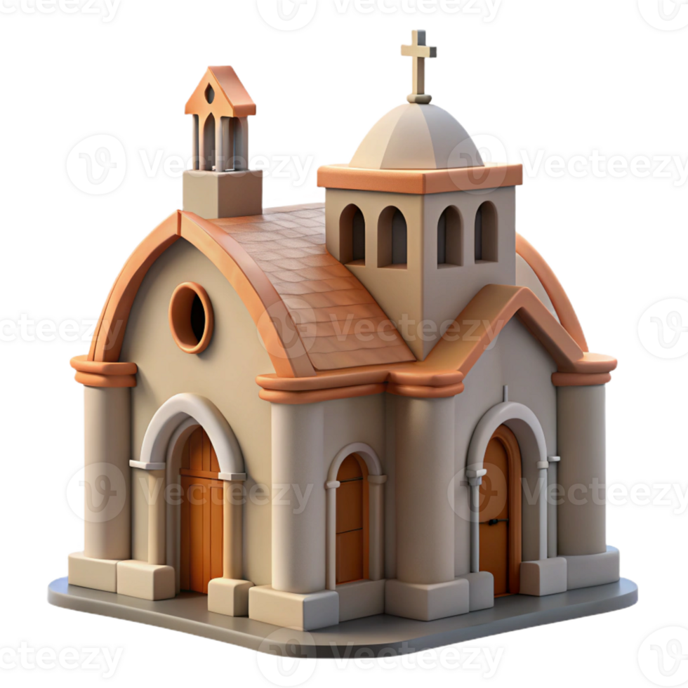 extraordinary modern Romanesque church, solid stone construction, rounded arches, soft diffused light, highly detailed, Romanesque style authentic png