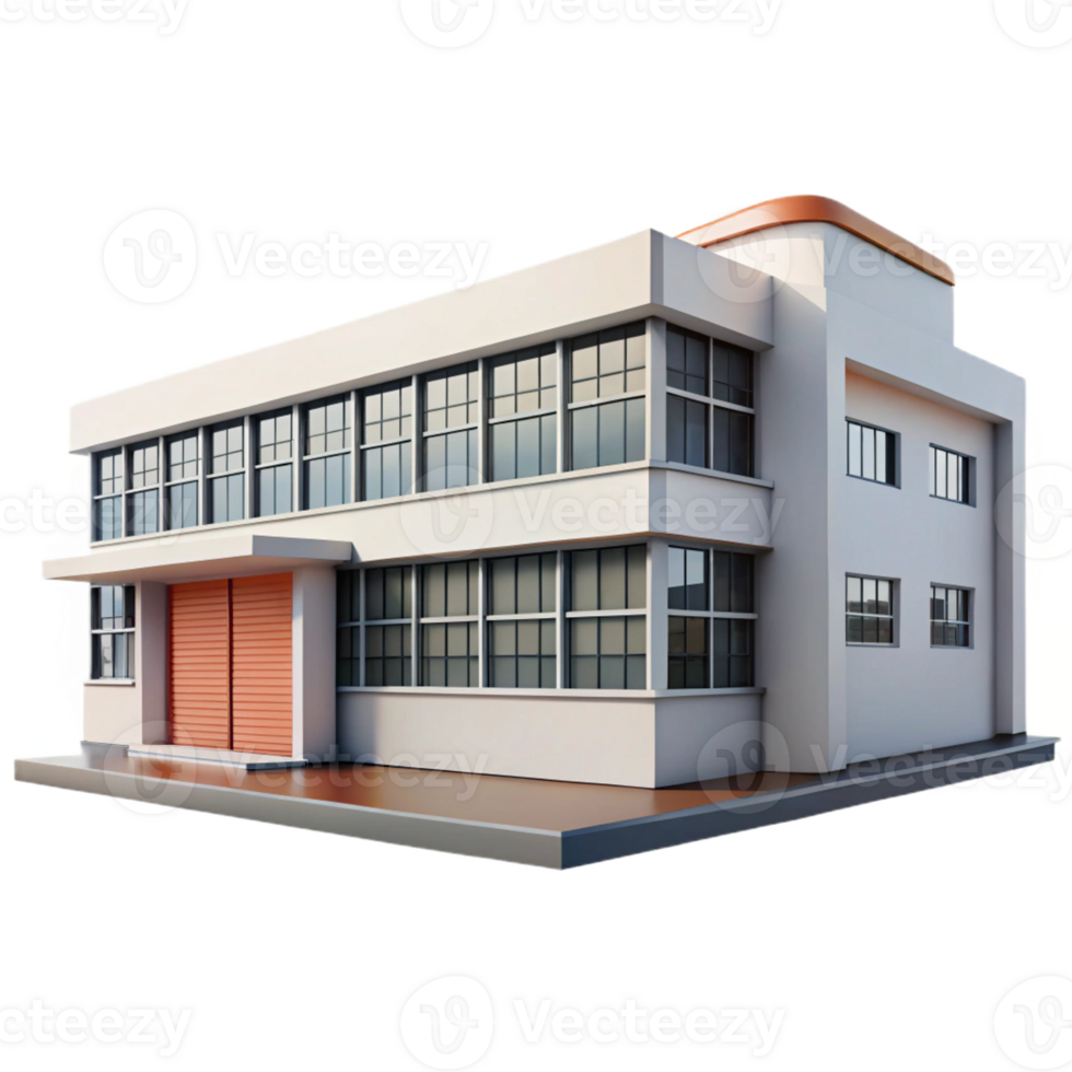 vibrant traditional Bauhaus school building, minimalist geometric forms, white walls, large windows, clear midday light, highly detailed, Bauhaus style exclusive png
