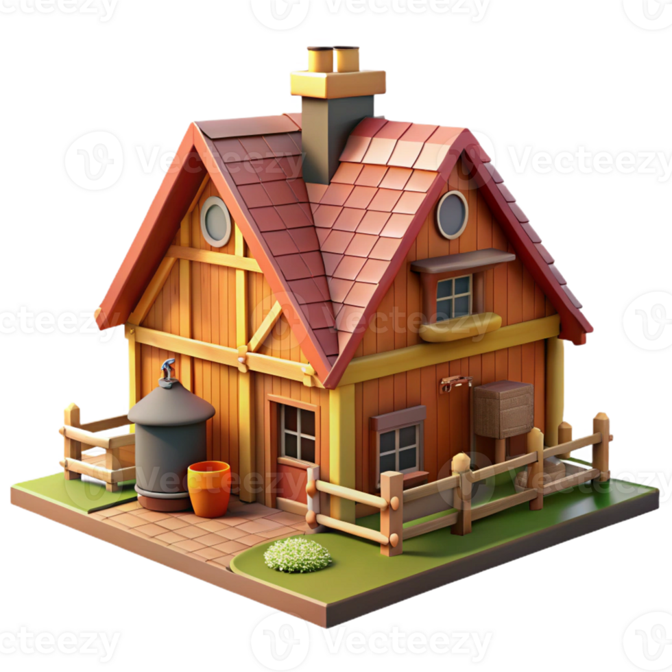 stunning modern Vernacular architecture farmhouse, traditional building materials, local style, warm sunlight, highly detailed, Vernacular style premium png