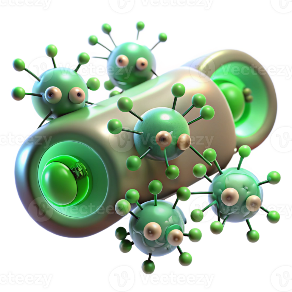 vibrant minimalist A swarm of nanobots repairing damaged human tissue, illuminated by a soft, green light. Microscopic style 4K png