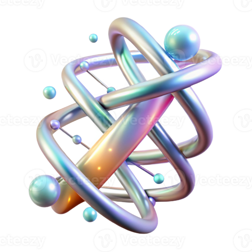 elegant creative A holographic projection of a human DNA strand, rotating slowly, with data streams flowing around it. Science fiction style high resolution png