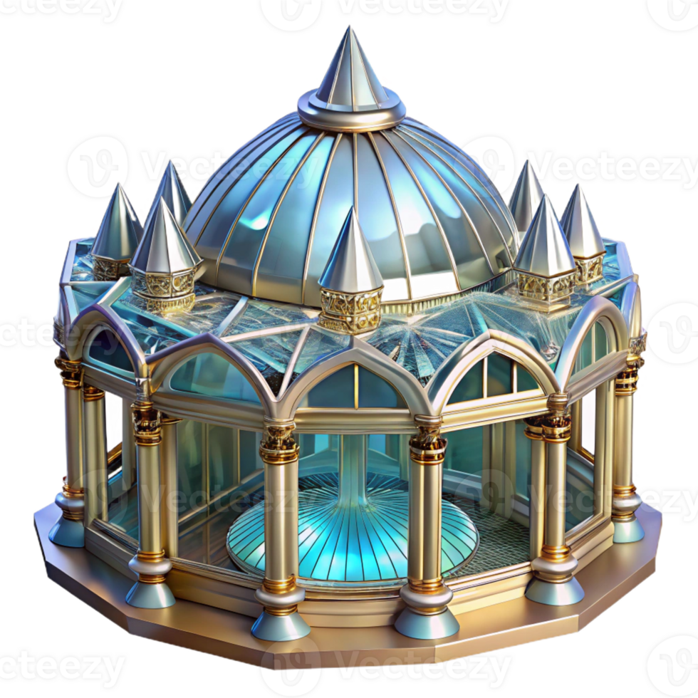 stunning vintage Crystal palace, intricate glass and metal framework, sparkling facets, ethereal light, Art Nouveau style authentic png