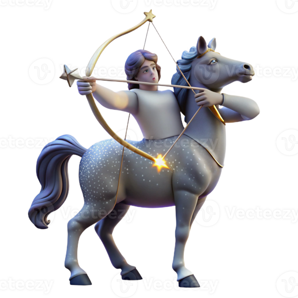 vibrant creative A wise centaur gazing at the night sky, a celestial map etched onto his bow, lit by the soft glow of starlight. Neoclassical style, dramatic lighting professional png