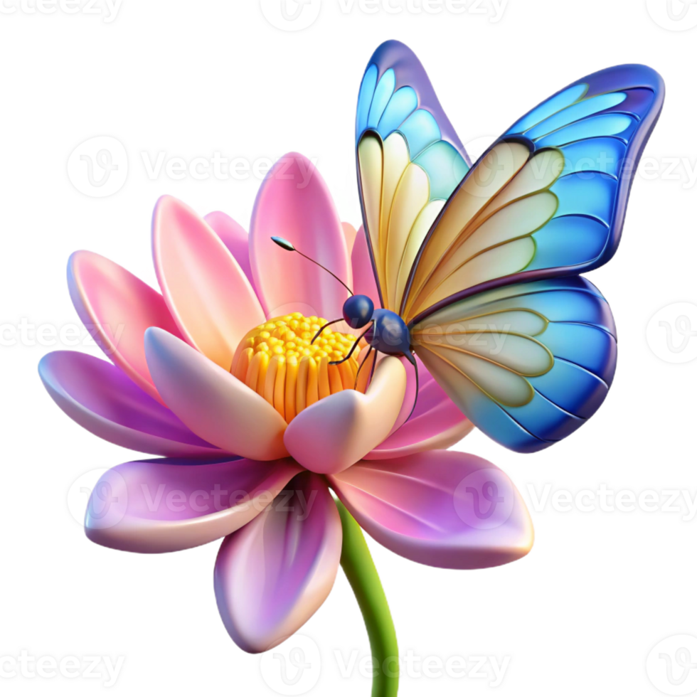 impressive rustic A delicate butterfly perched on a flower, vibrant colors, macro photography style premium png
