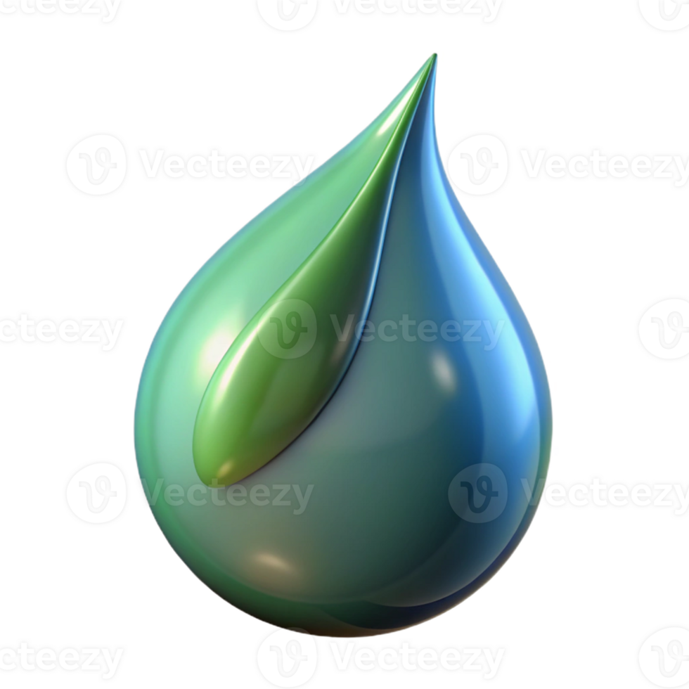 magnificent abstract A single raindrop falling from a leaf, reflective lighting, macro photography style high resolution png