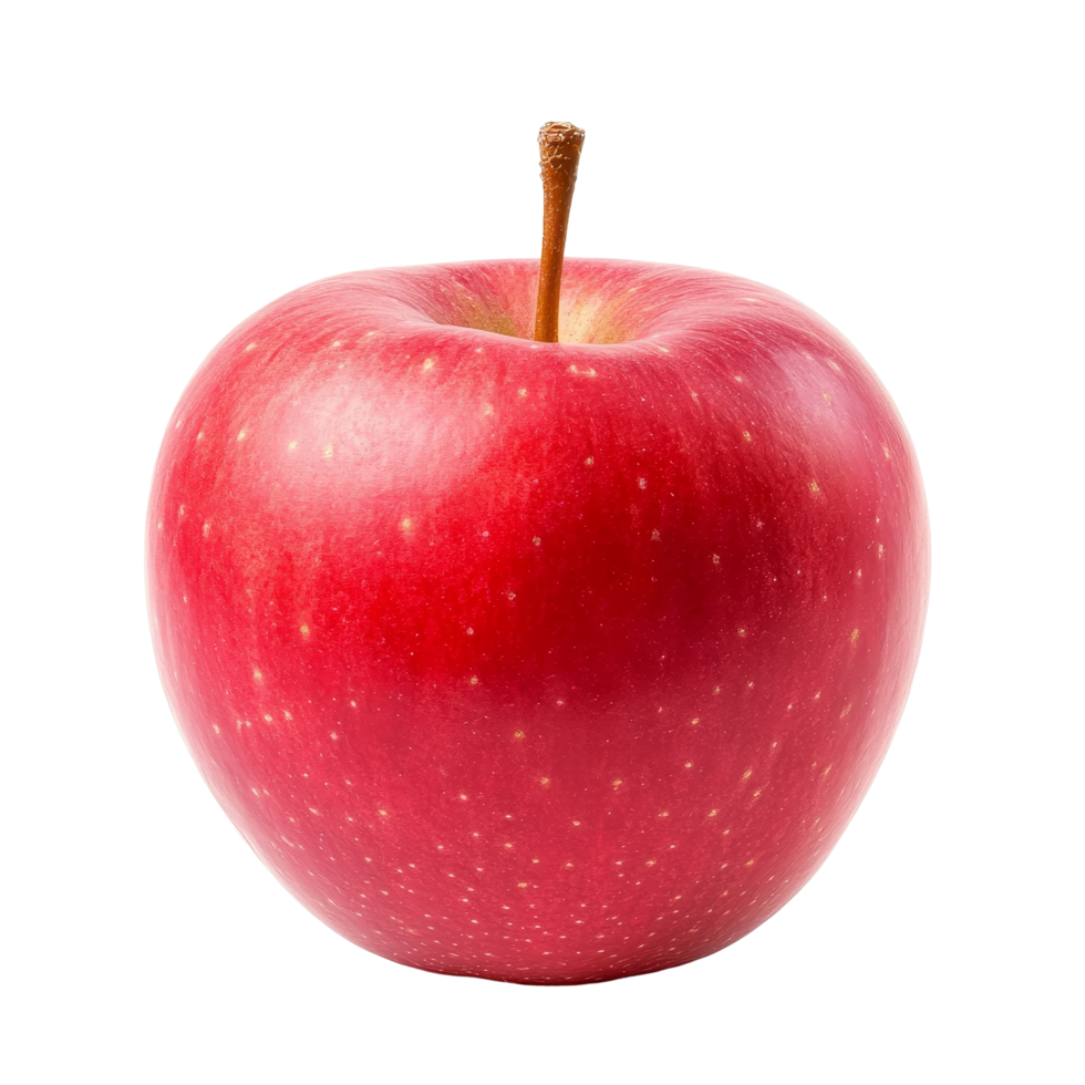 Fresh red apple isolated on a transparent background showcasing its vibrant color and perfect shape, Fresh red apple isolated on transparent background png
