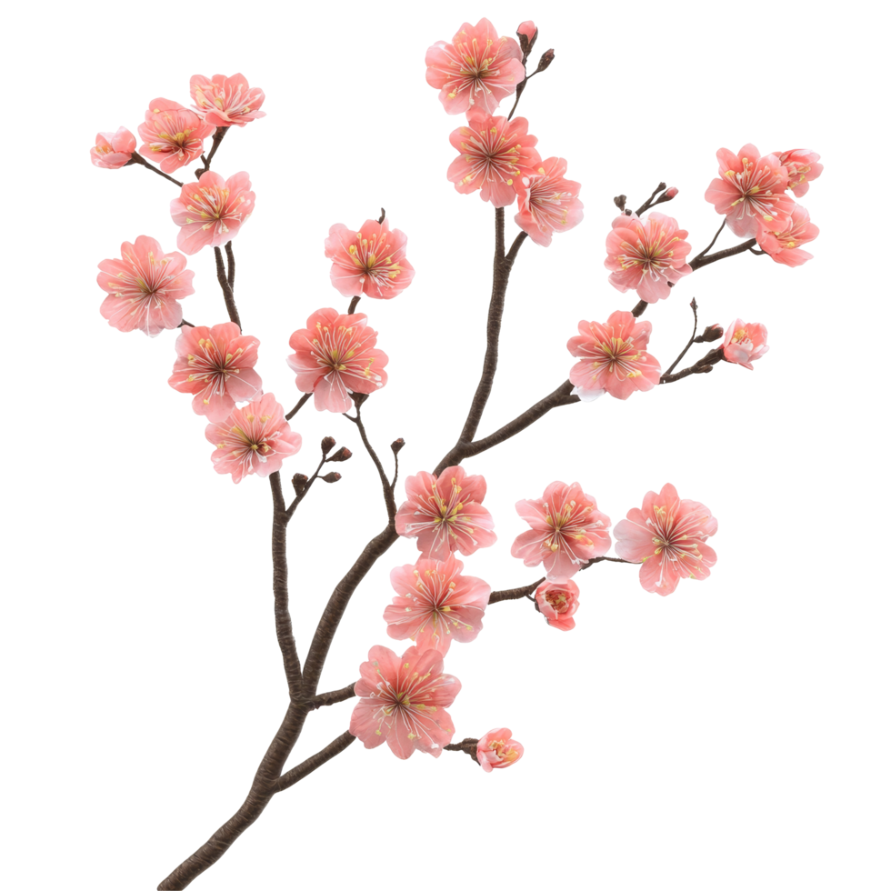 Wild Himalayan cherry blossoms in full bloom showcasing delicate pink flowers on a branch during springtime, Sakura flowers a branch of wild Himalayan cherry blosso , transparent png