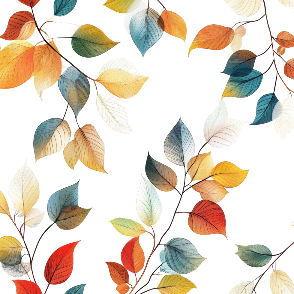 Colorful delicate leaves on a light background for creative projects in autumn aesthetics, Feuille background png