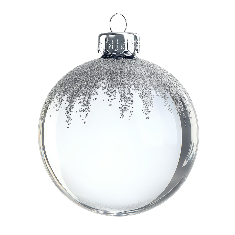 Elegant Christmas glass ball ornament isolated on a transparent background perfect for festive decorations and holiday cheer, Christmas glass ball isolated on a transparent background png