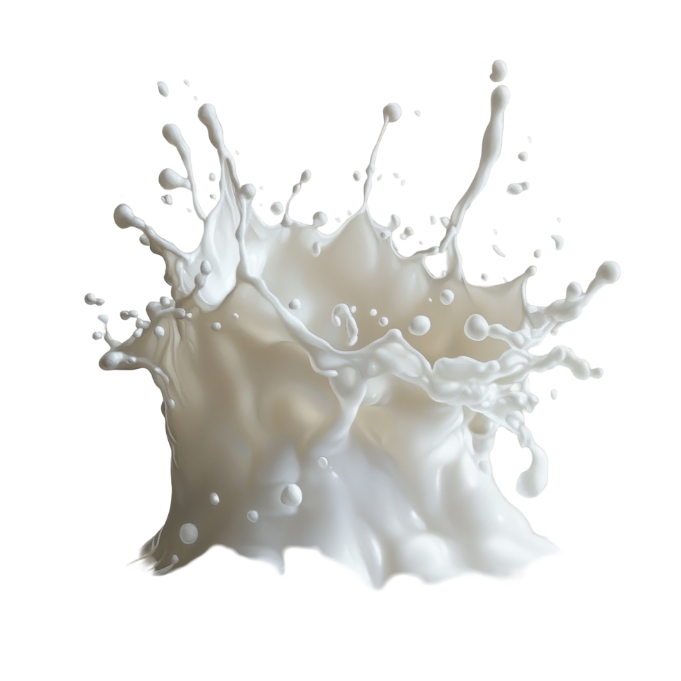A dynamic splash of milk captured in a creative moment against a minimalistic background, Milk splashing png