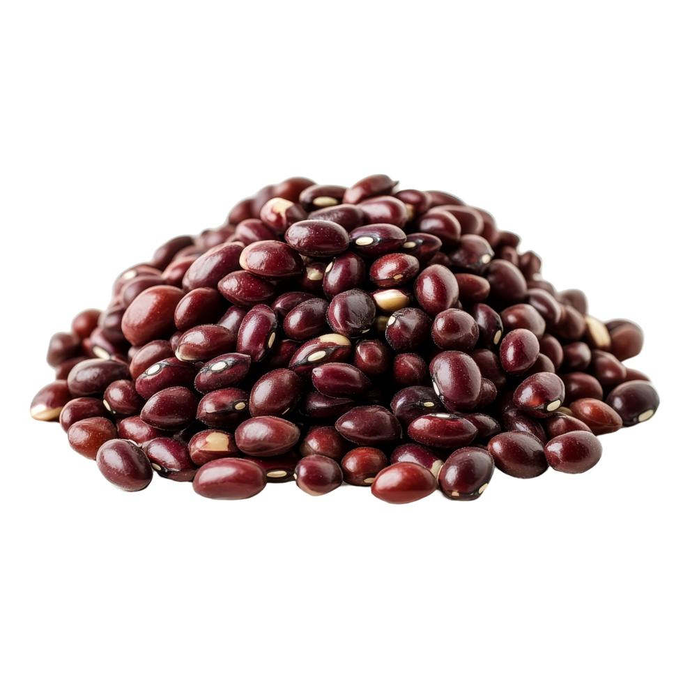 A pile of adzuki beans isolated on a plain background for culinary and nutritional use, Pile of adzuki beans isolated png
