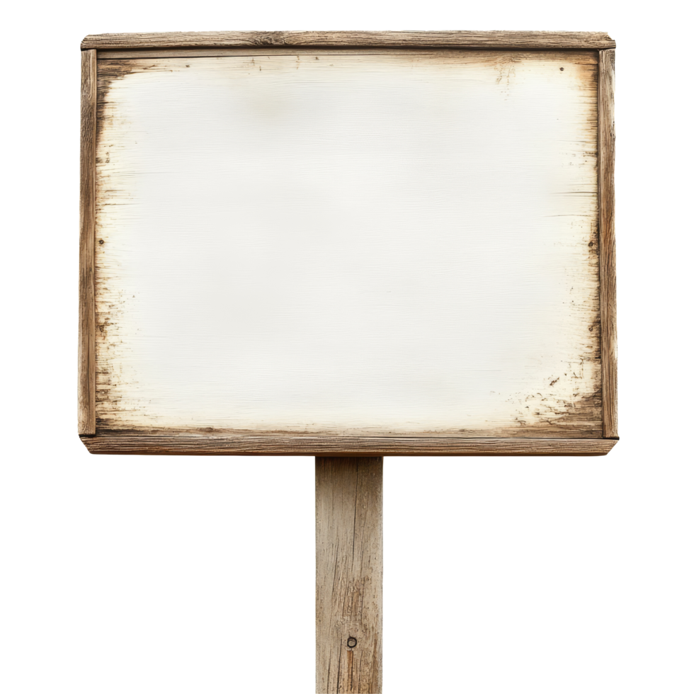 A blank wooden sign isolated against a transparent background with a rustic appeal, Blank sign isolated png