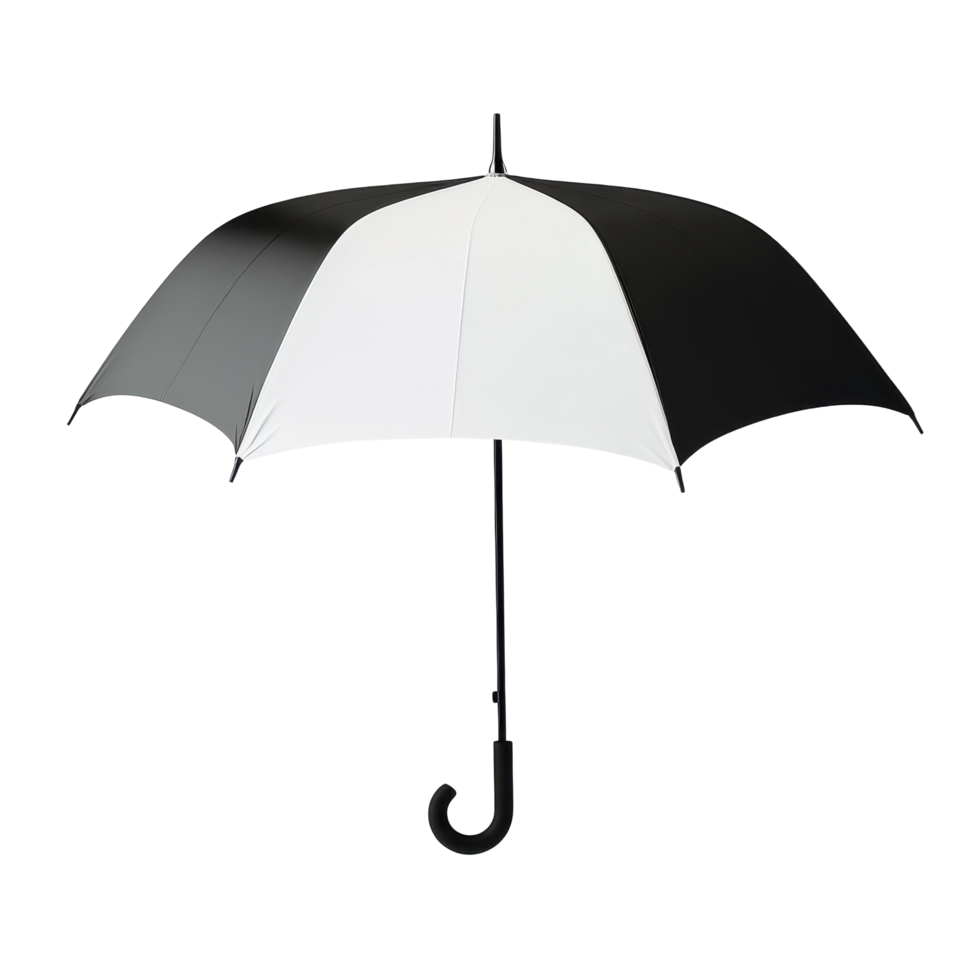 Stylish two tone umbrella displayed against a simple Transparent background for design inspiration, Two Tone umbrella on a background png