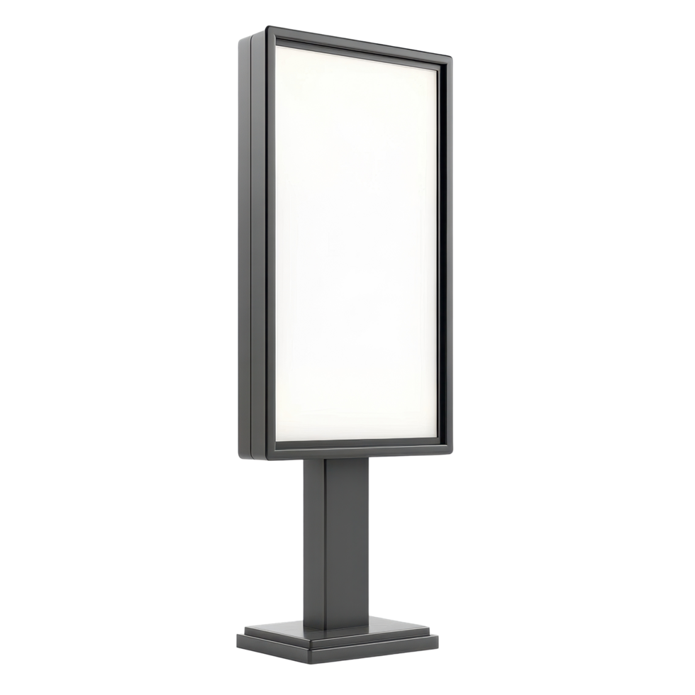 Blank sidewalk advertising stand isolated on white background ready for promotional use, Blank sidewalk advertising stand isolated on white background png
