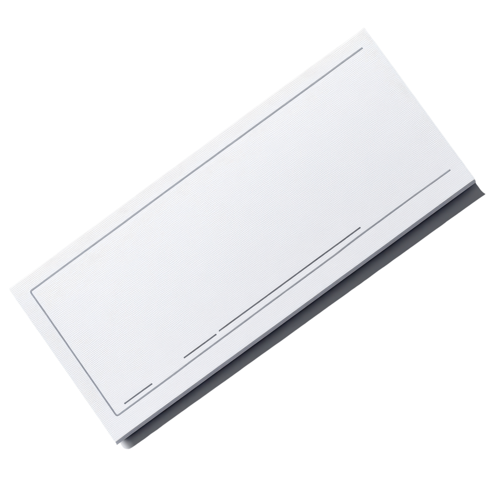 Blank white cheque on a smooth background with minimalistic design, Blank White Cheque png