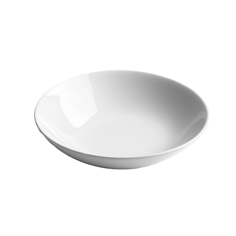 Simple white dish isolated on a clean Transparent background showcasing minimalist design and elegant simplicity, dishisolated on background png
