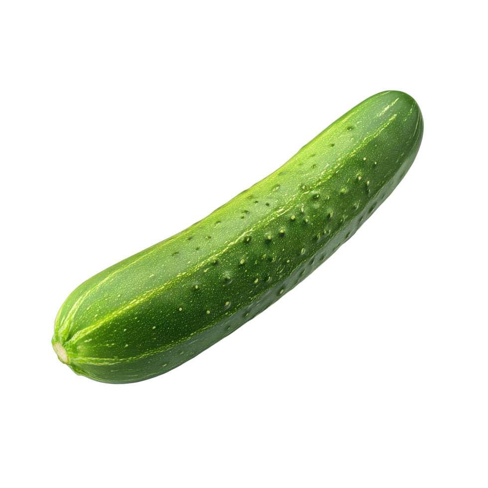 Fresh cucumber isolated on Transparent background showcasing vibrant color and texture, cucumber isolated, isolated on background single png