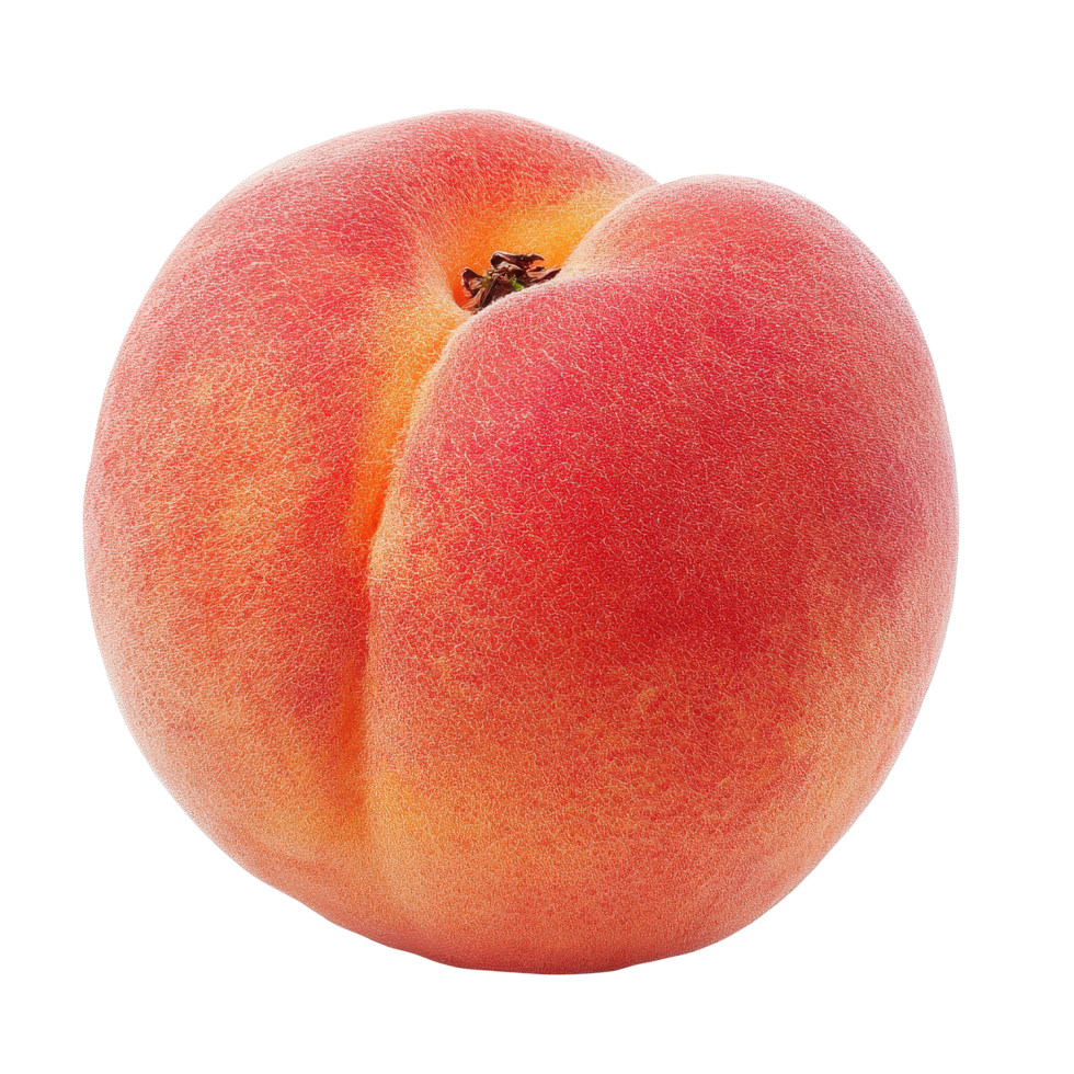 Fresh peach isolated on Transparent background showcasing vibrant colors and smooth texture, Peach isolated on a background png