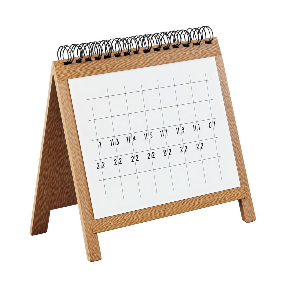 Table calendar for April displayed on a clean Transparent background emphasizing date organization, table calendar 2024 april isolated on White background png