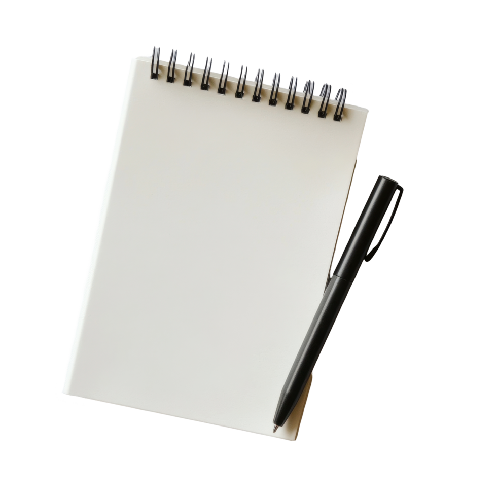 Notepad and Pen on a Table Surrounded by Greenery During Daylight, Notepad with Pen png
