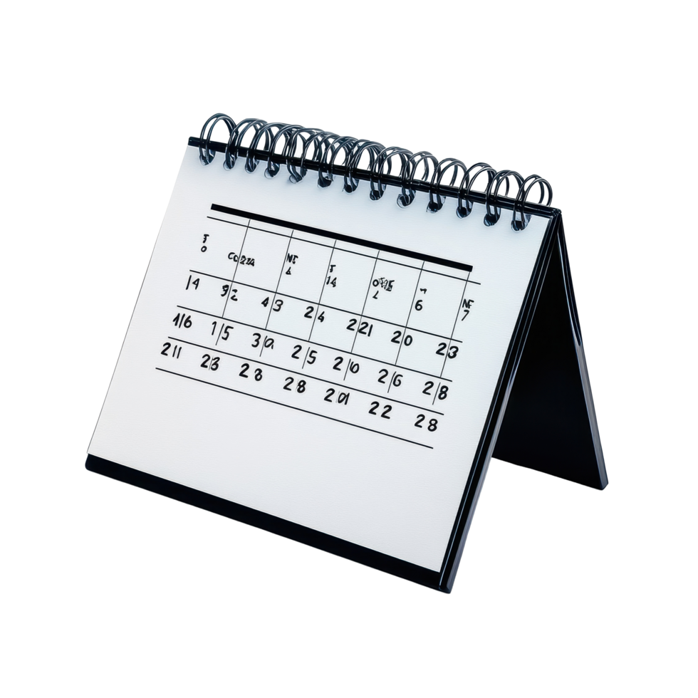 December calendar page displayed on a Transparent background showing days of the week and dates for easy reference, table calendar 2024 december isolated on White background png
